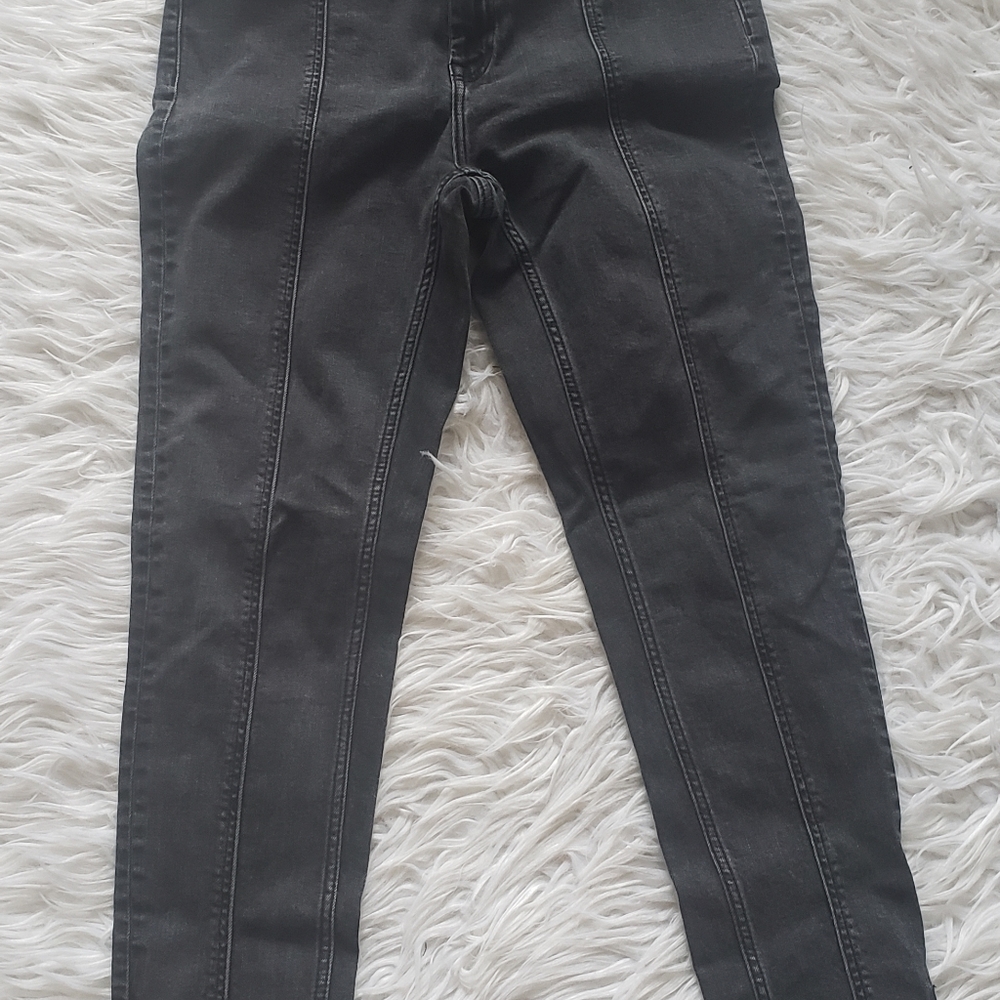 Zara structured black jeans